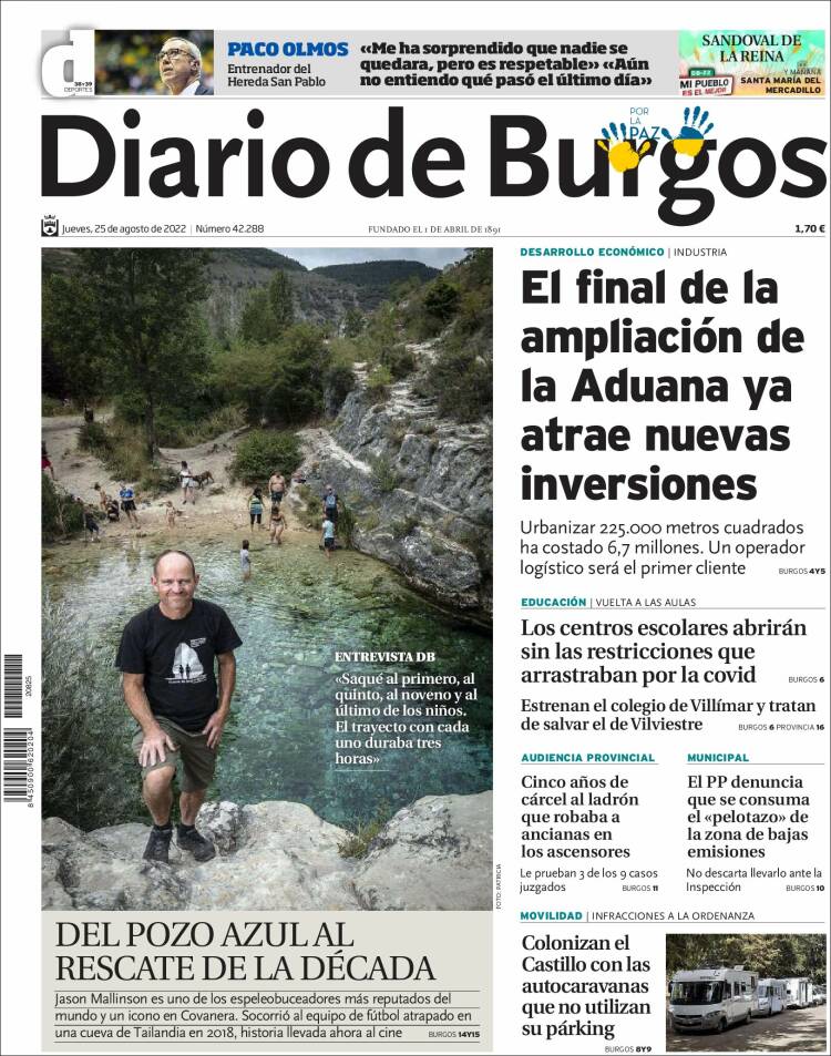 Portada de Diario de Burgos (Espagne)