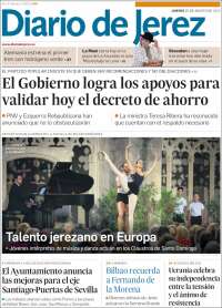 Portada de Diario de Jerez (Espagne)