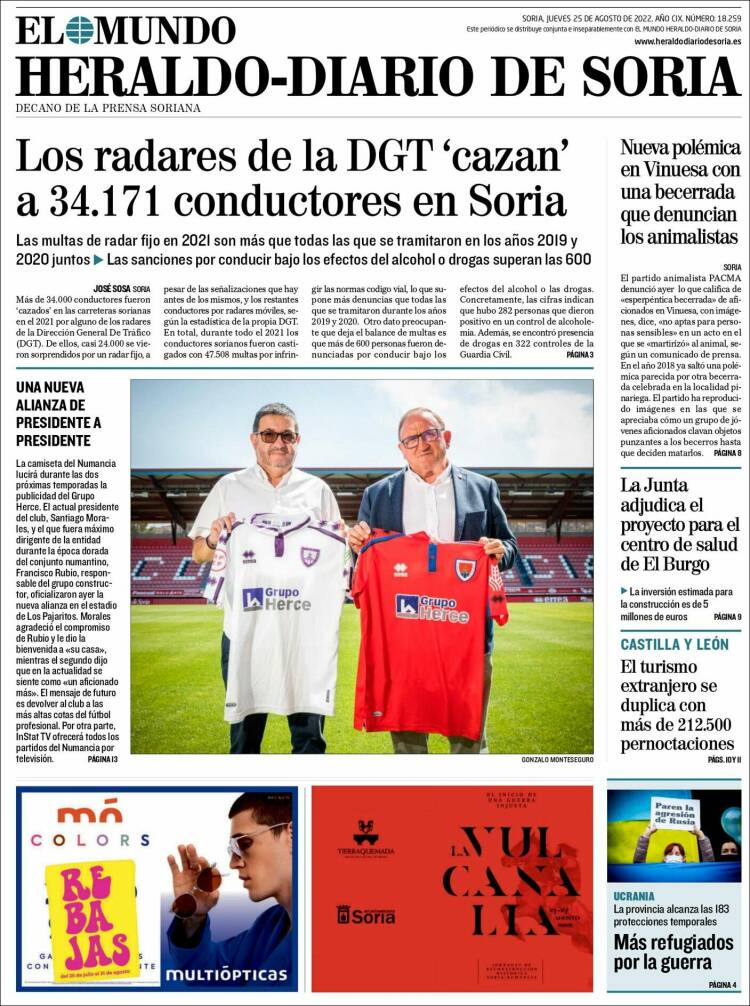 Portada de Diario de Soria (España)