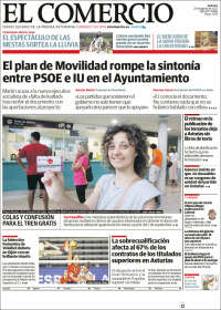 Portada de El Comercio - Gijón (Espagne)