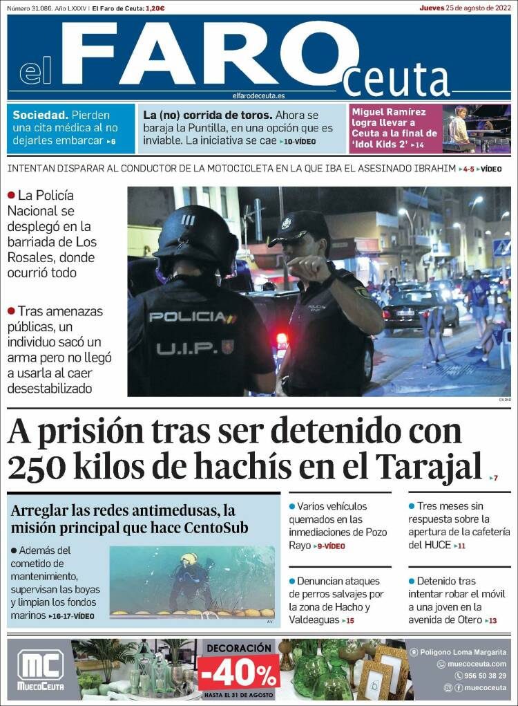 Portada de El Faro de Ceuta (Espagne)