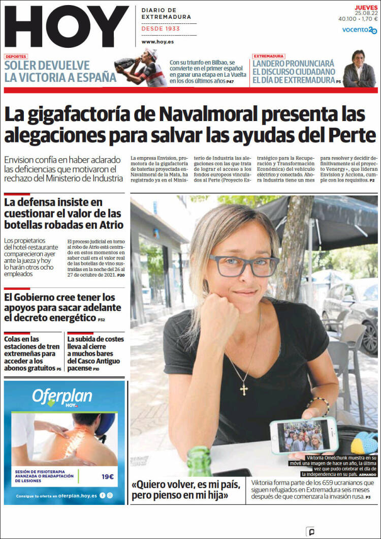 Portada de Hoy - Badajoz (España)