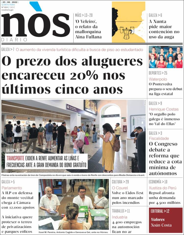 Portada de Nòs Diario (Espagne)