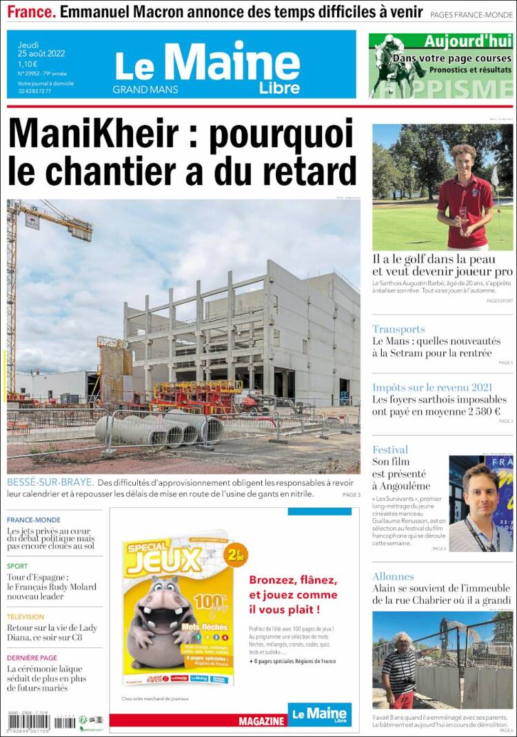 Portada de Le Maine Libre (France)