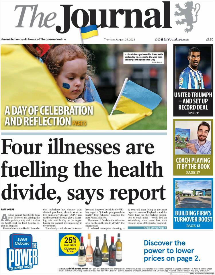 Portada de The Journal (Reino Unido)