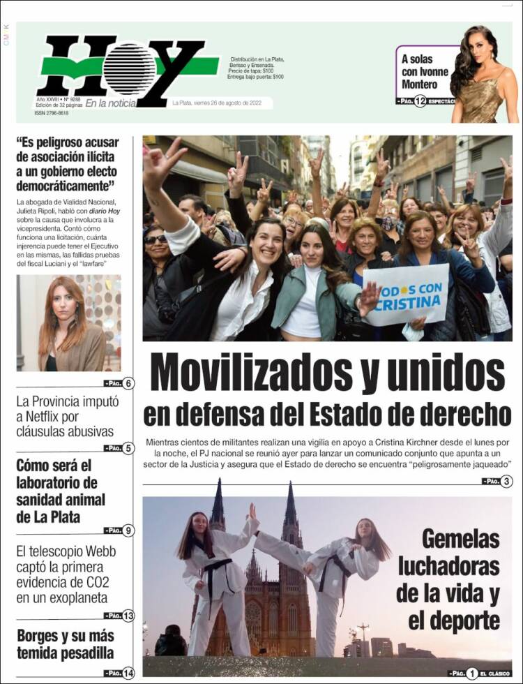 Portada de Diario Hoy (Argentina)