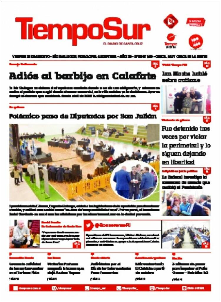 Portada de Tiempo Sur (Argentina)