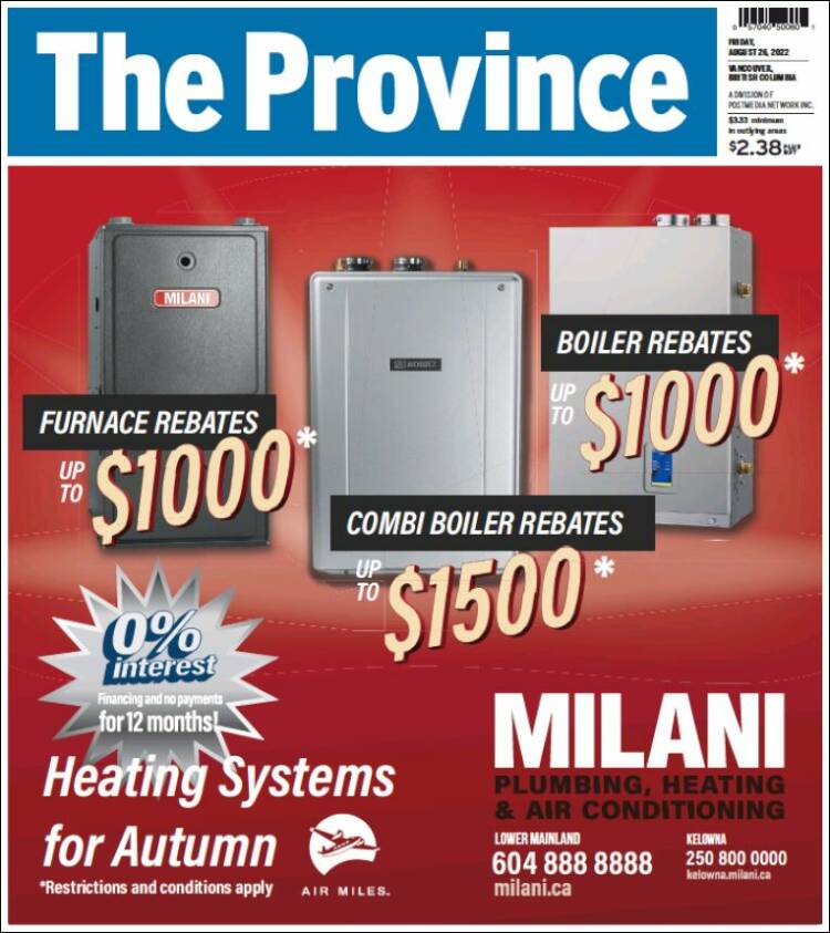 Portada de The Province (Canadá)