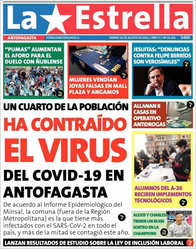 Portada de La Estrella del Norte (Chile)