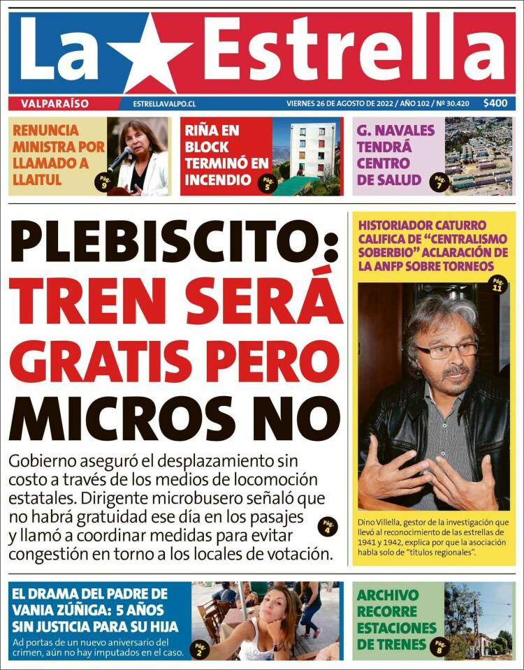 Portada de Estrella de Valparaiso (Chile)