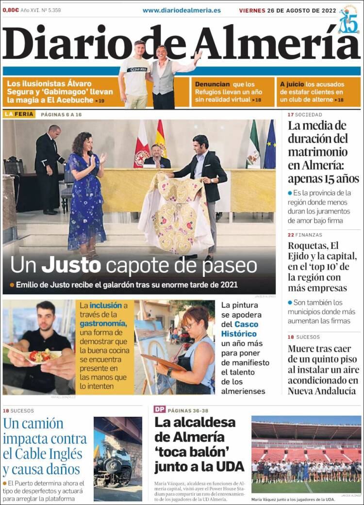 Portada de Diario de Almería (Espa&ntilde;a)