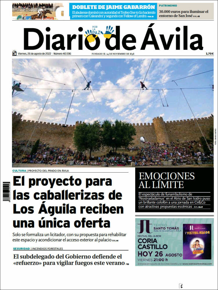 Portada de Diario de Ávila (Espa&ntilde;a)