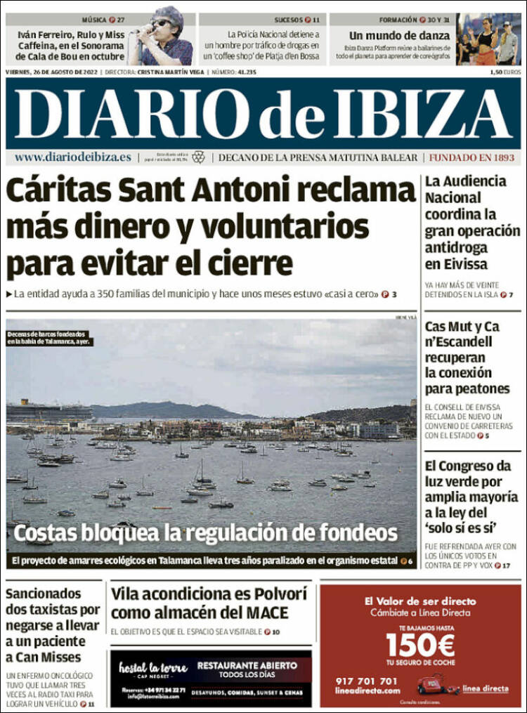 Portada de Diario de Ibiza (Espa&ntilde;a)