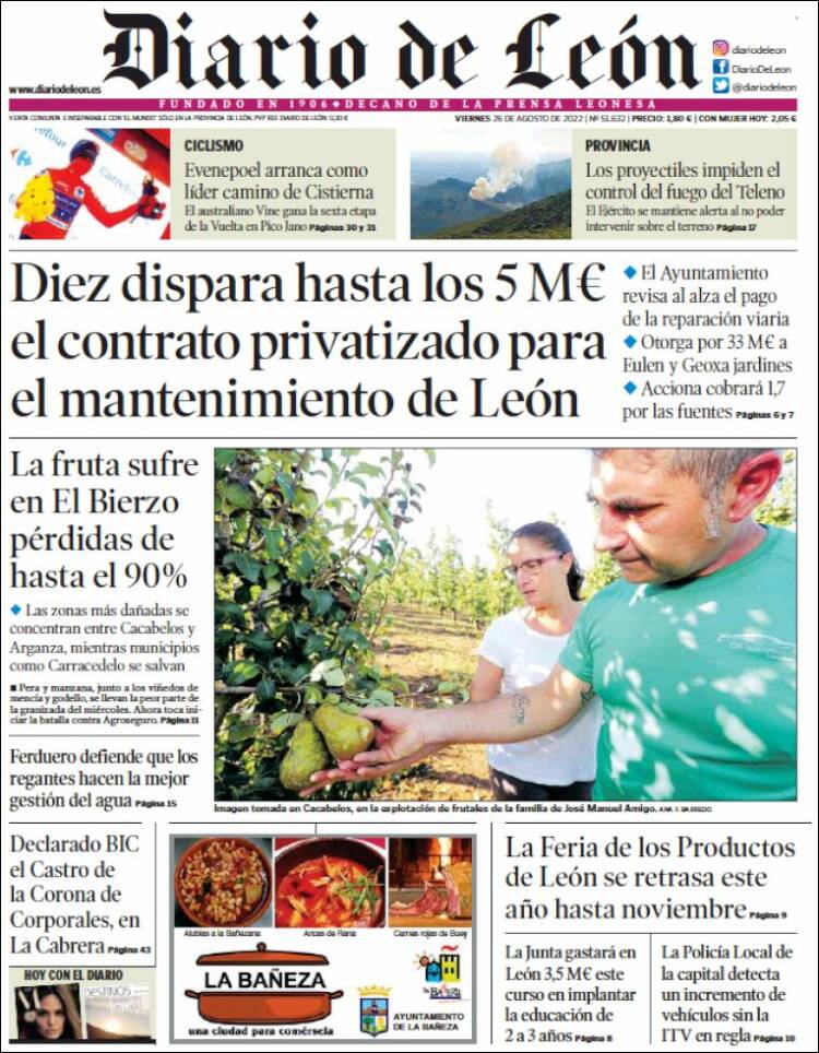 Portada de Diario de León (Espa&ntilde;a)