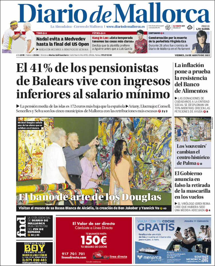 Portada de Diario de Mallorca (Espa&ntilde;a)