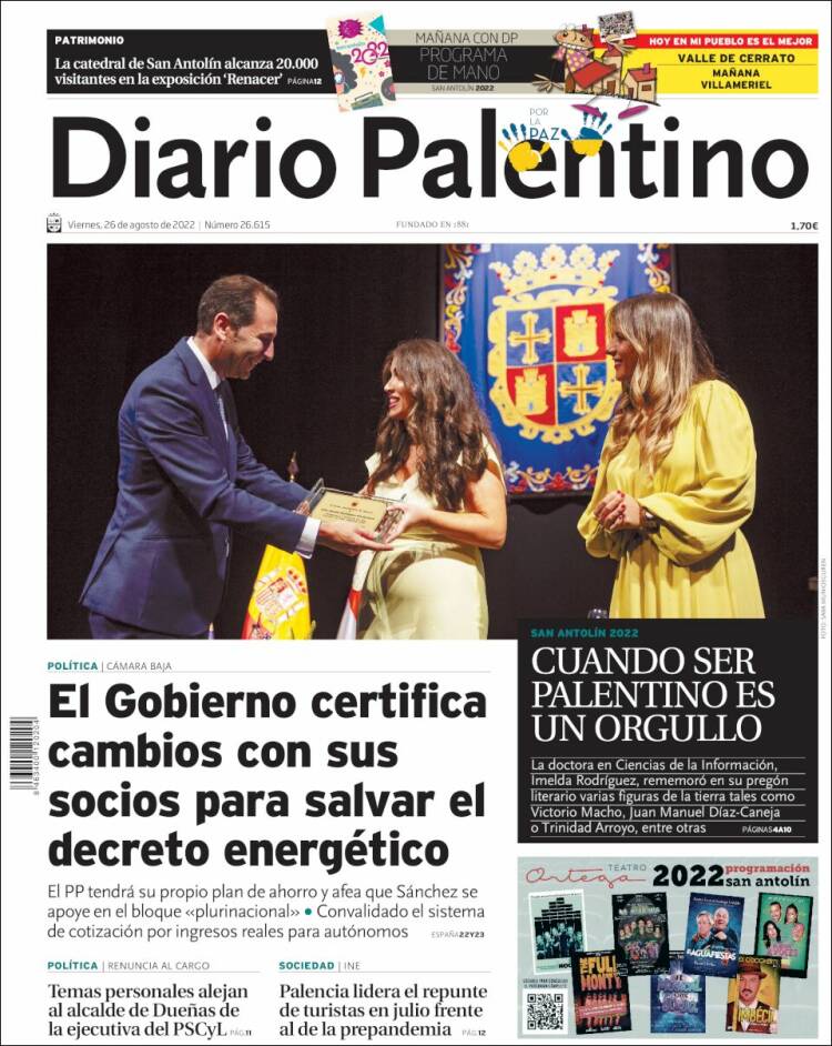 Portada de Diario Palentino (Espa&ntilde;a)