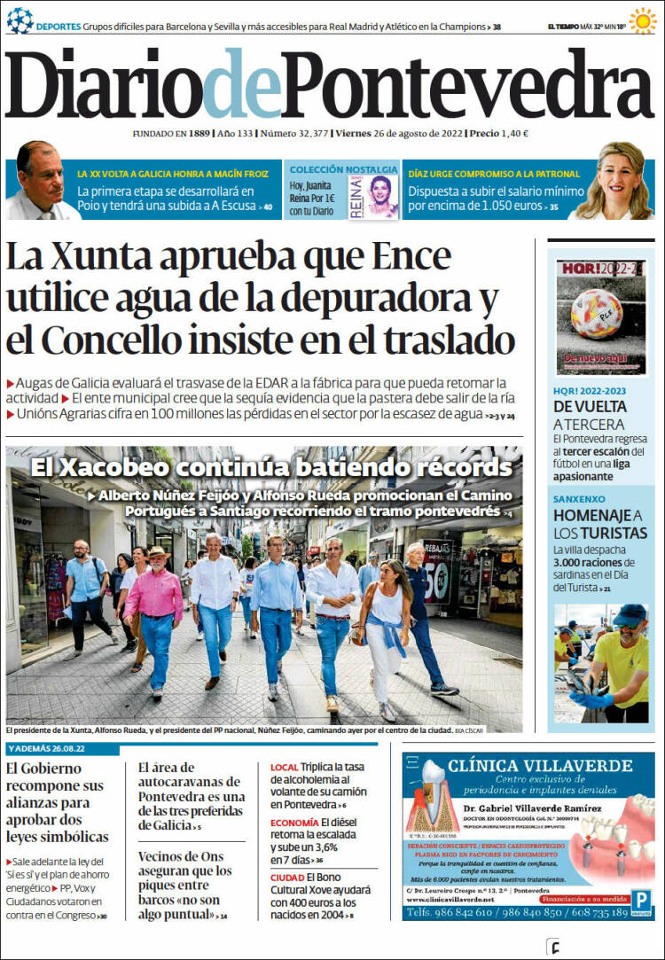 Portada de Diario de Pontevedra (Espa&ntilde;a)