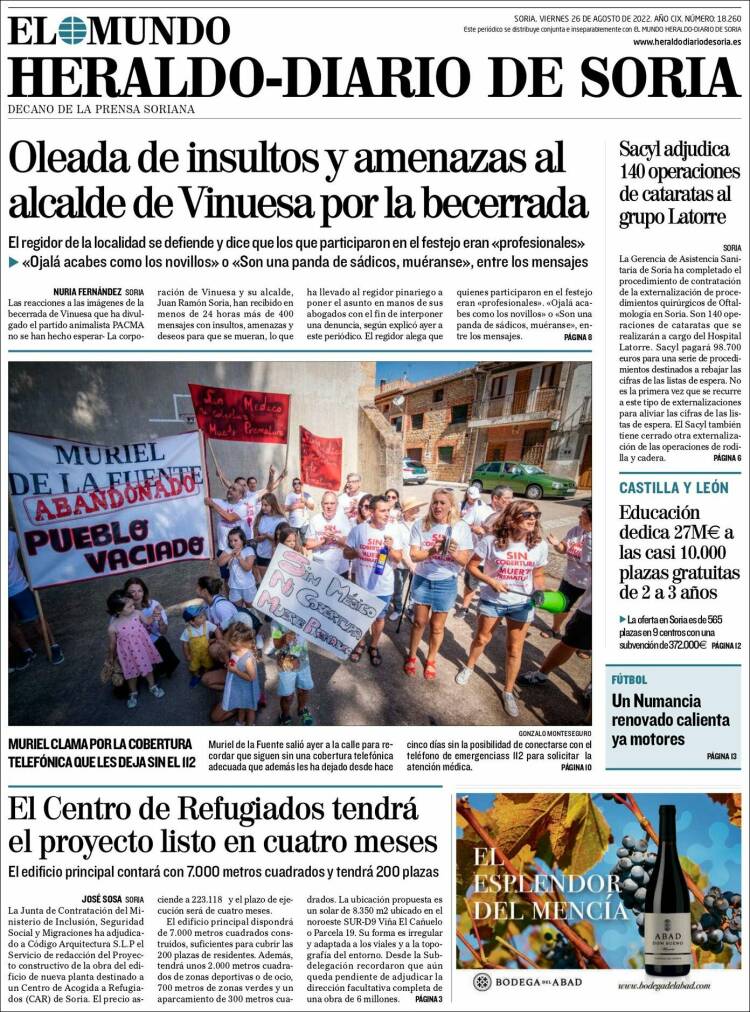 Portada de Diario de Soria (Espa&ntilde;a)