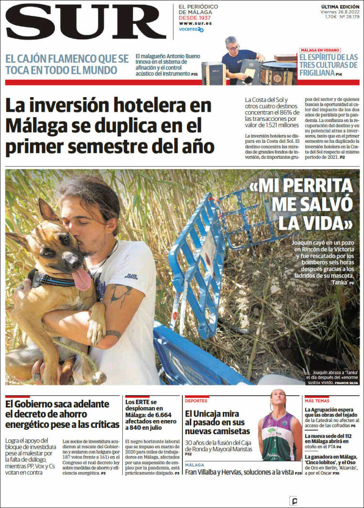 Portada de Diario el Sur (Espa&ntilde;a)