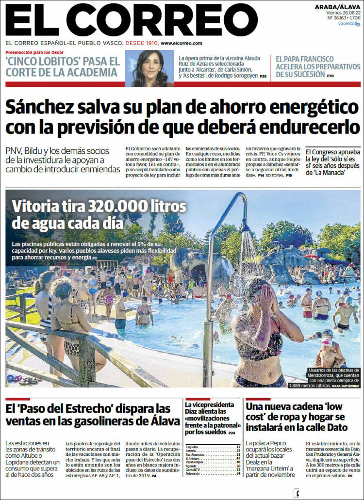 Portada de El Correo - Álava (Espa&ntilde;a)