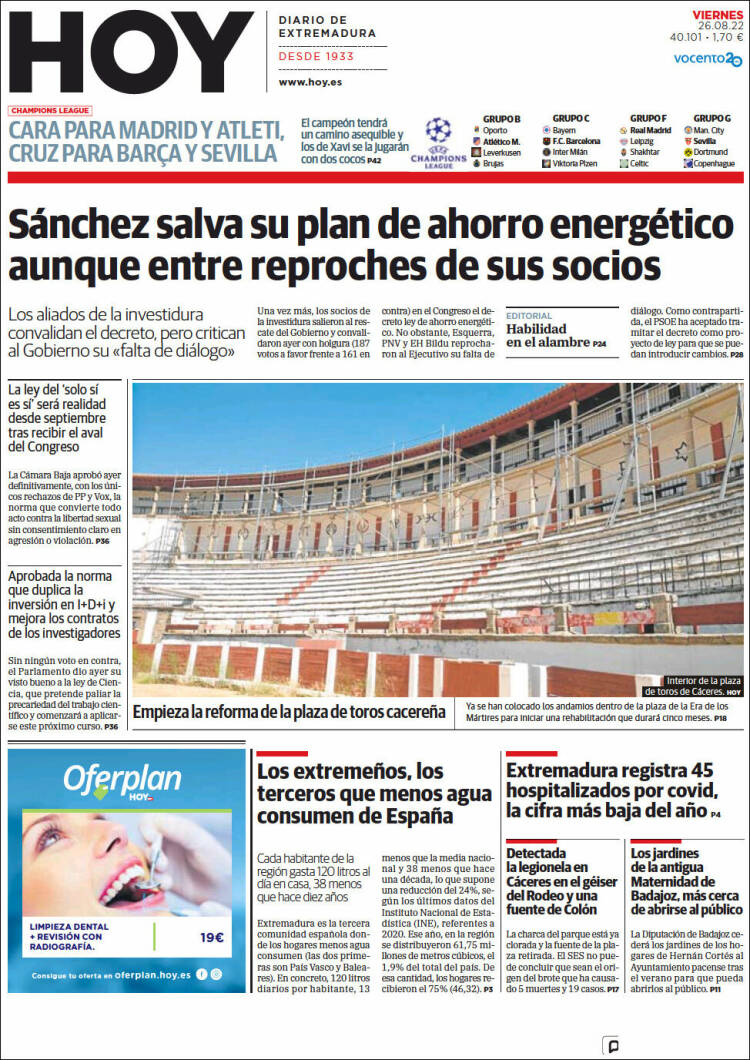 Portada de Hoy - Caceres (Espa&ntilde;a)