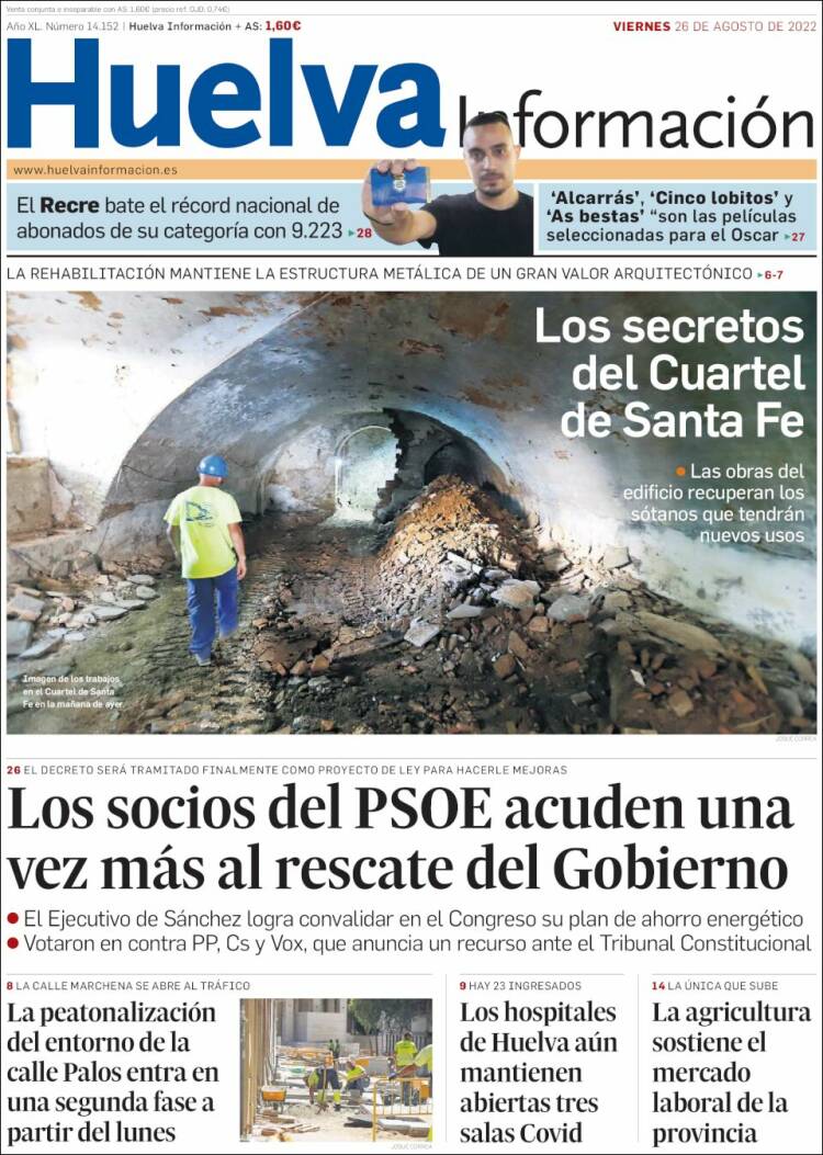 Portada de Huelva Información (Espa&ntilde;a)