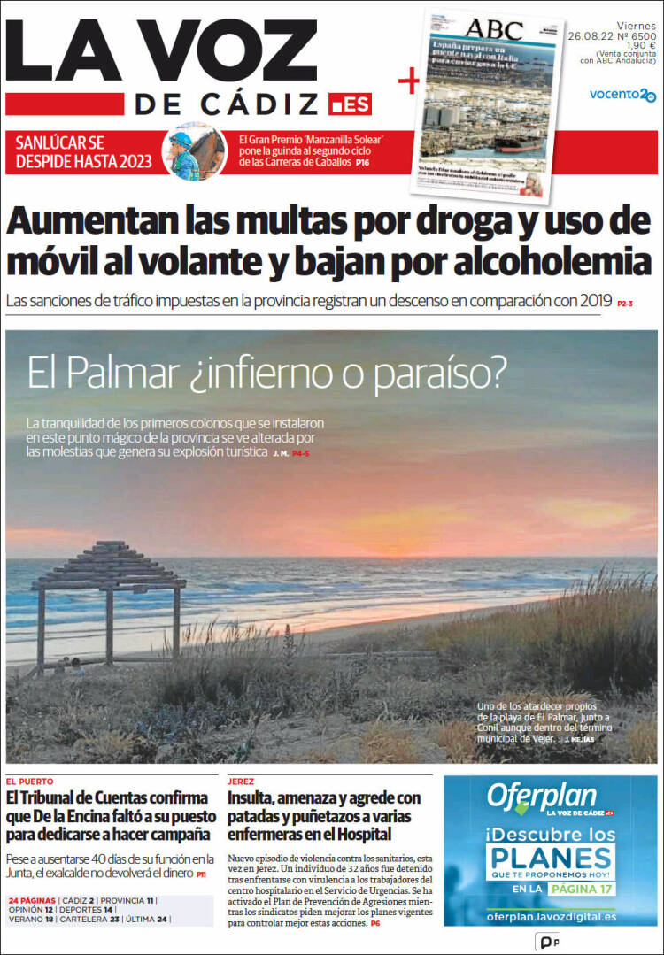 Portada de La Voz de Cádiz (Espa&ntilde;a)