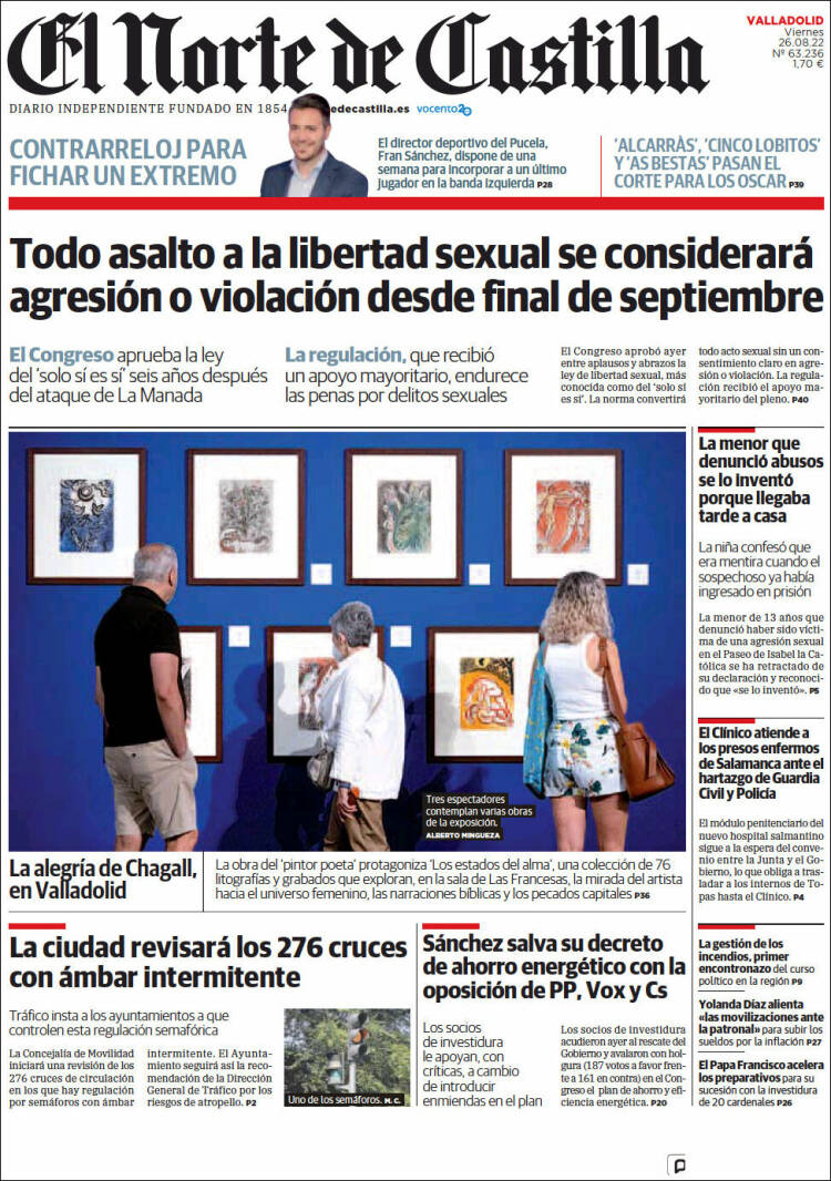 Portada de Norte de Castilla - Valladolid (Espa&ntilde;a)