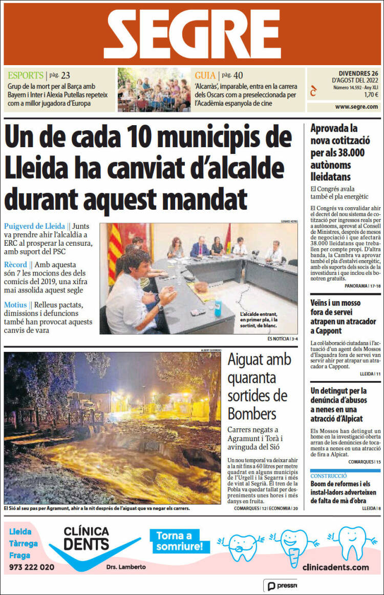 Portada de Segre (Espa&ntilde;a)