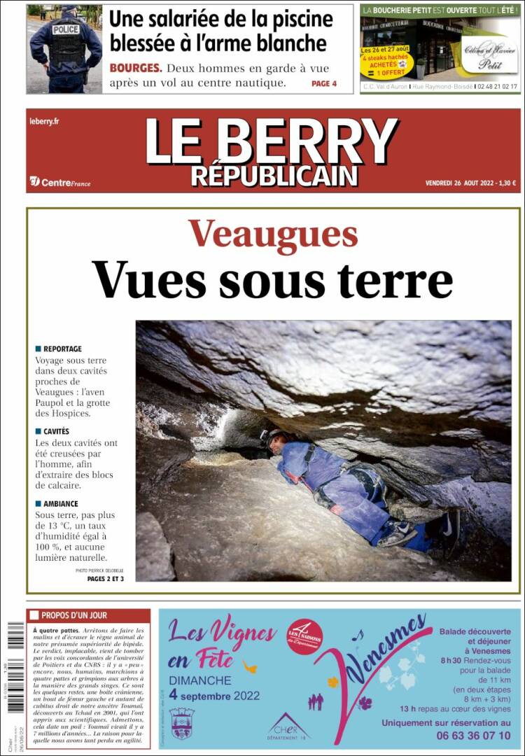 Portada de Berry Republicain (Francia)