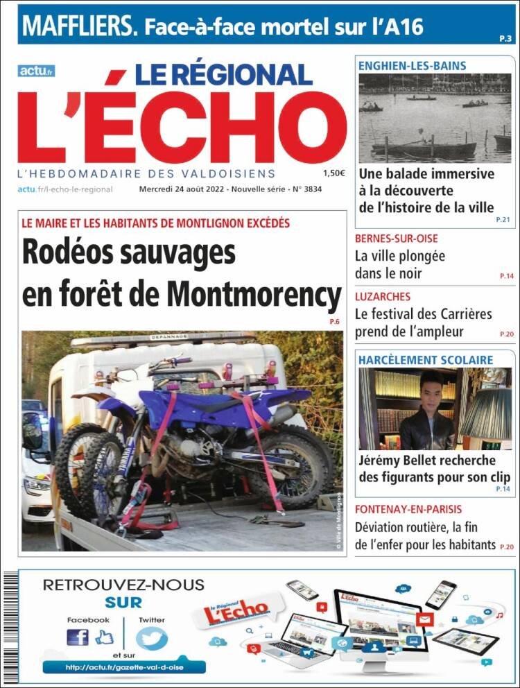 Portada de L'Echo de la Haute-Vienne (Francia)