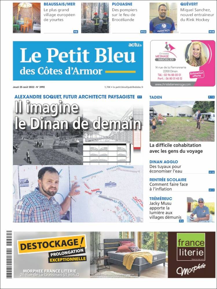 Portada de Le Petit Bleu (Francia)