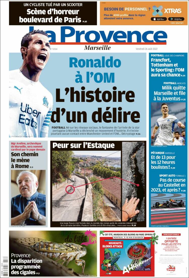 Portada de La Provence (Francia)