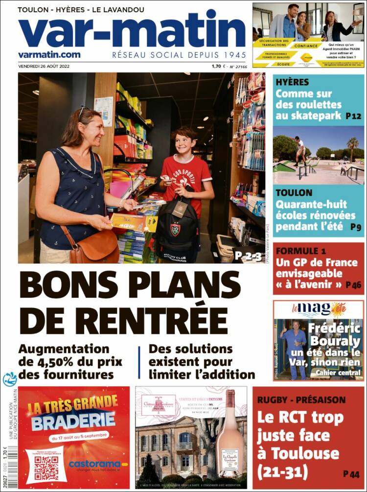 Portada de Var-Matin (Francia)