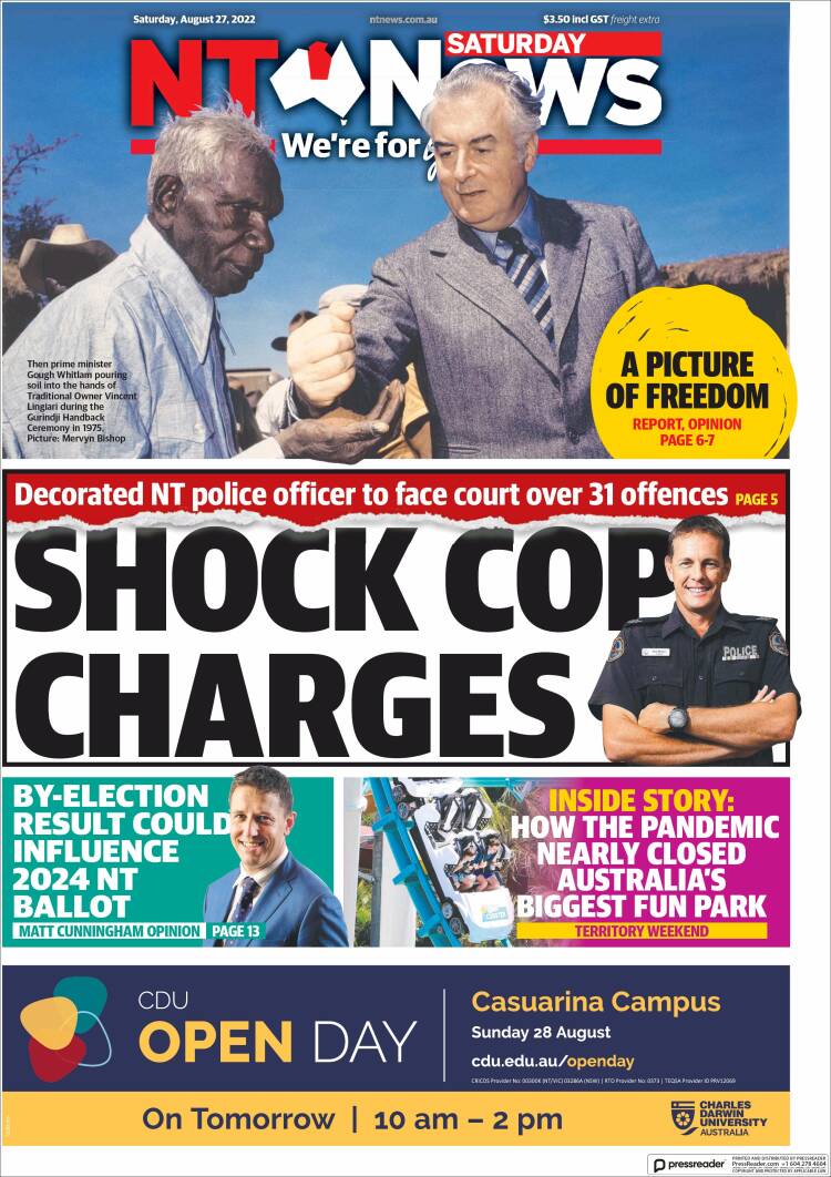 Portada de Northern Territory News (Australia)