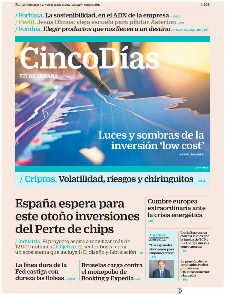 Portada de Cinco Días (Espa&ntilde;a)