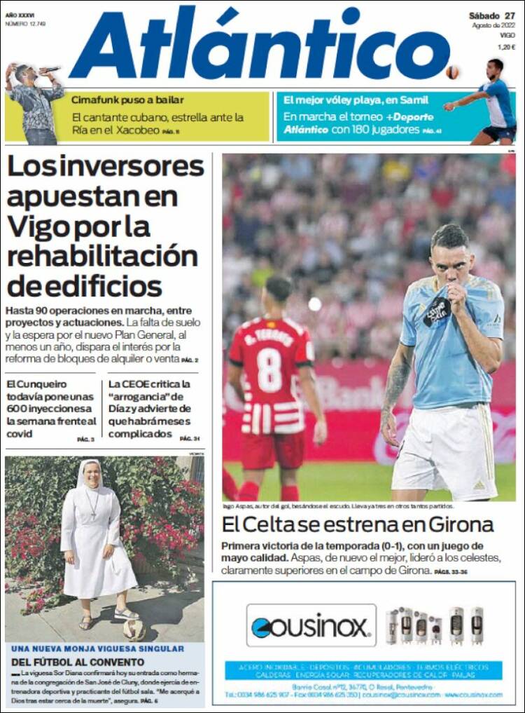 Portada de Atlántico Diario (España)