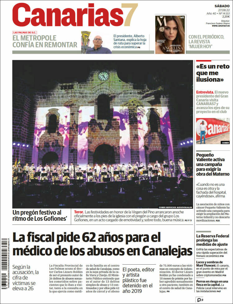 Portada de Canarias 7 (España)