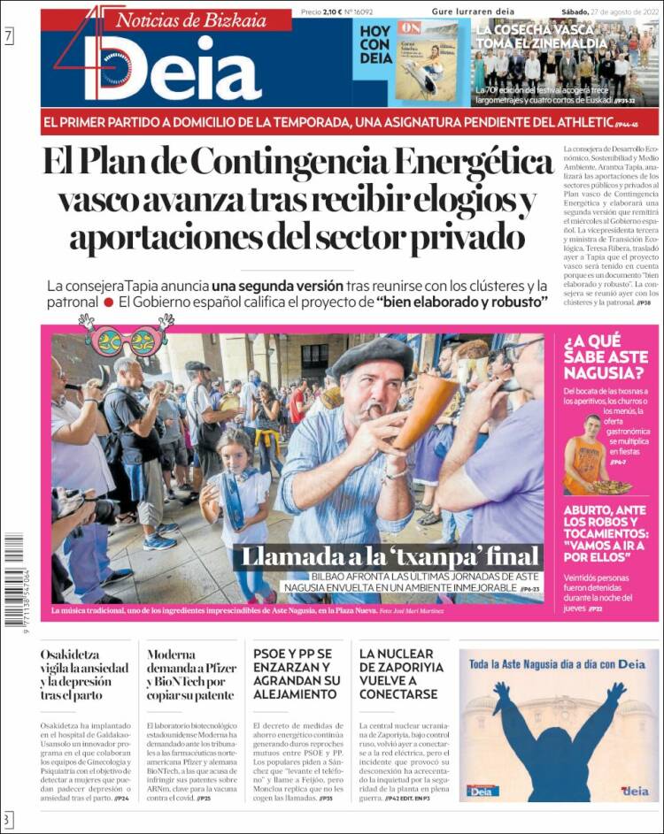 Portada de Deia (España)