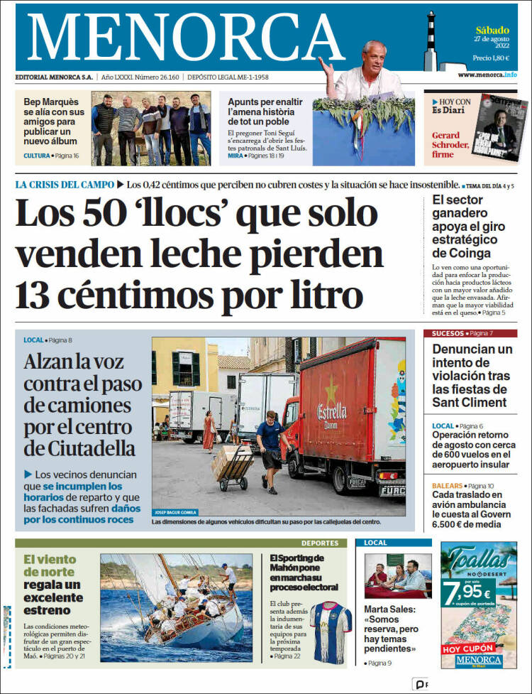 Portada de Menorca - Diario Insular (España)