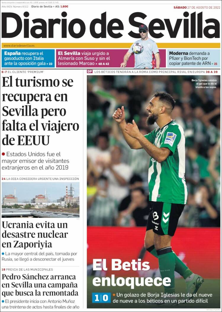 Portada de Diario de Sevilla (España)