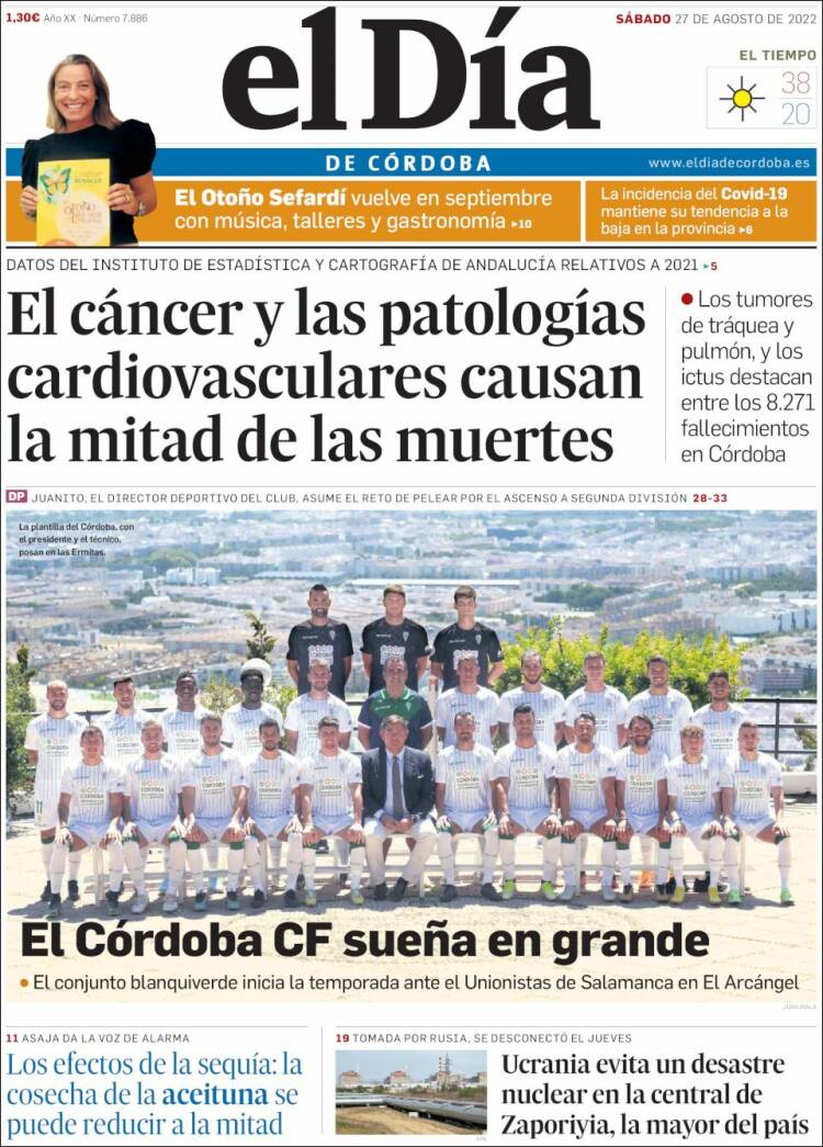 Portada de El Día de Córdoba (España)