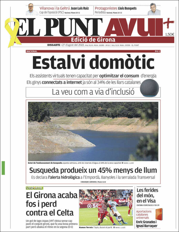 Portada de El Punt Avui - Girona (España)