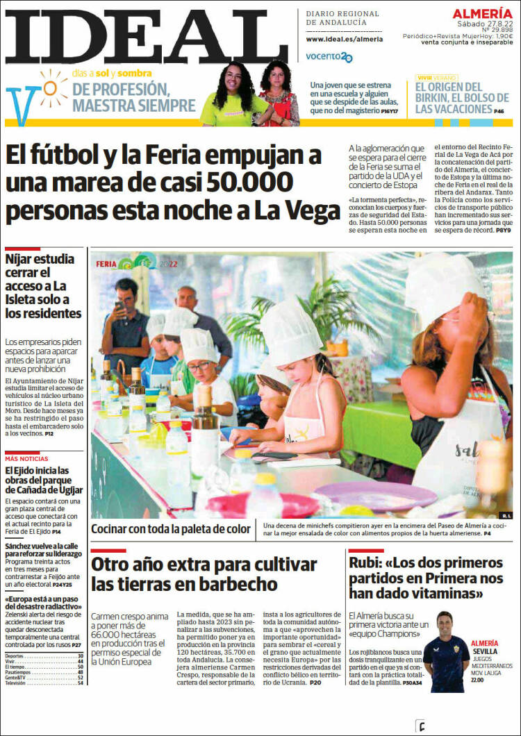 Portada de Ideal Almeria (España)