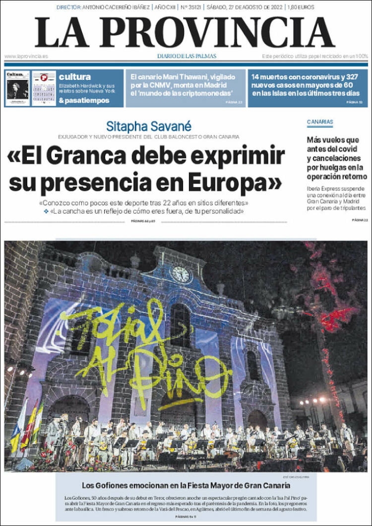 Portada de La Provincia (España)