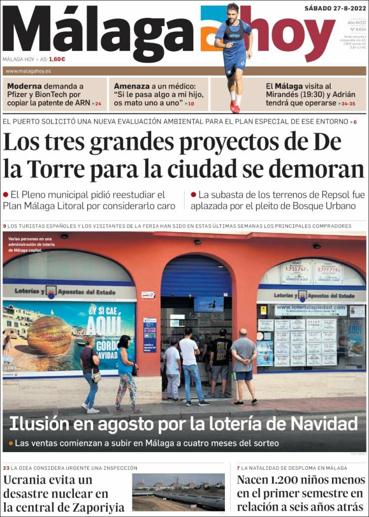 Portada de Málaga Hoy (España)