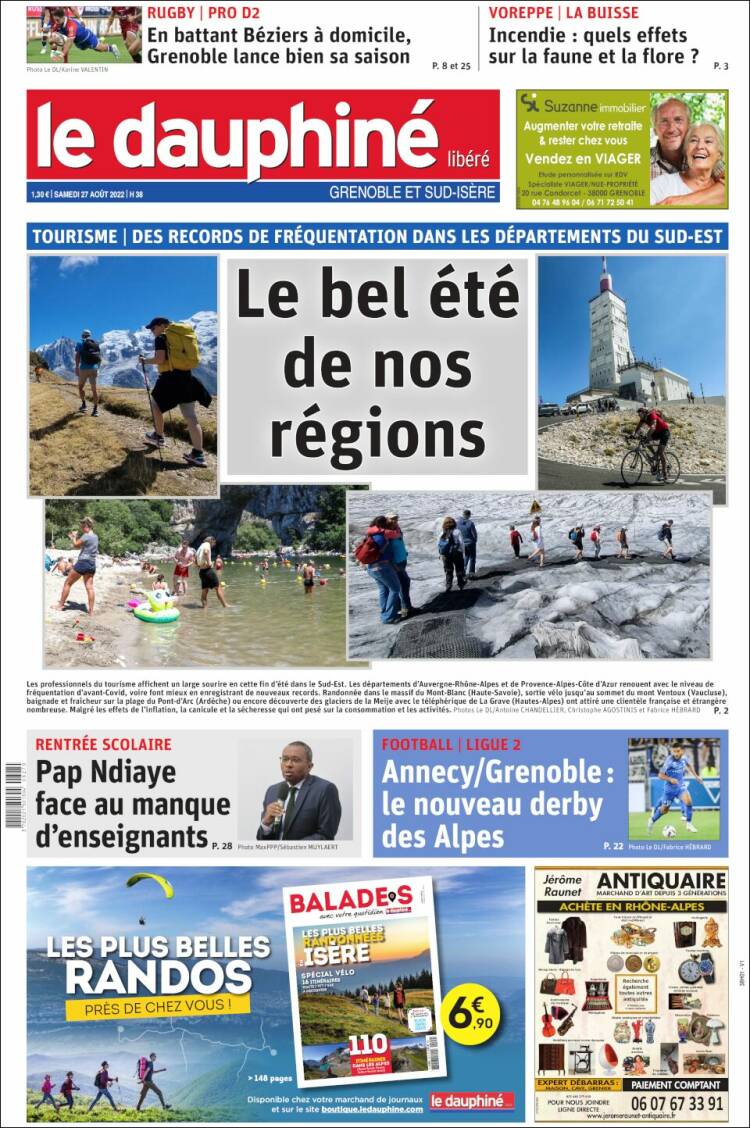 Portada de Le Dauphiné Libéré (France)