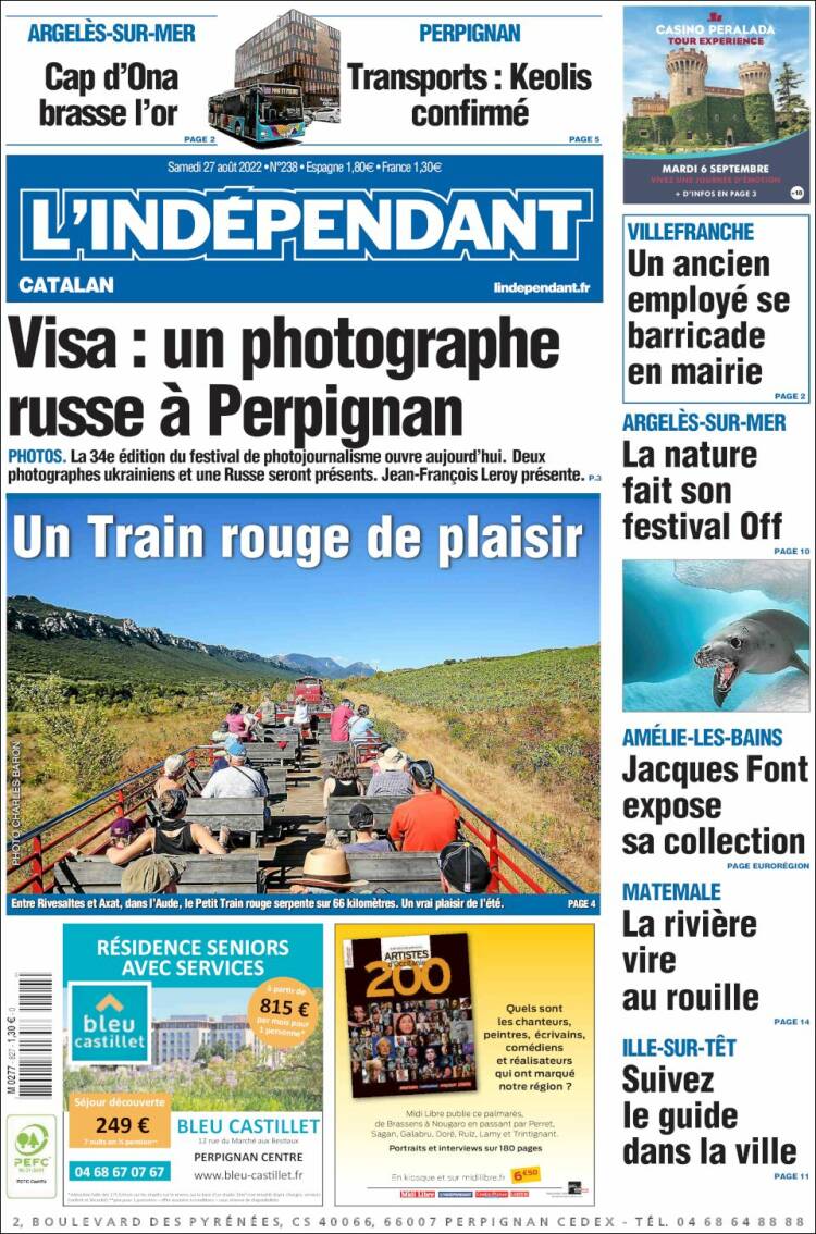 Portada de Le Indépendant (France)