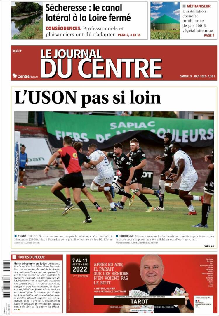 Portada de Le Journal du Centre (France)