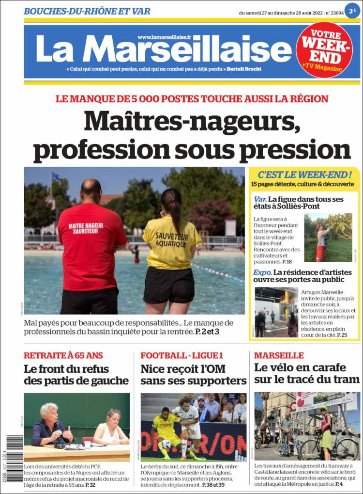 Portada de La Marseillaise (France)